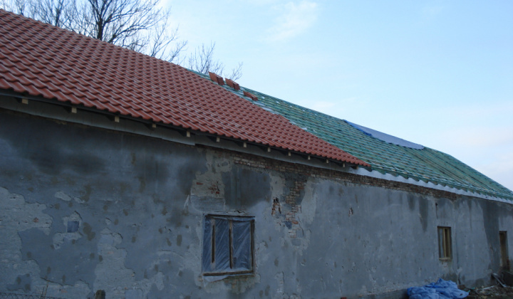 Kultúrny dom - stavba strechy