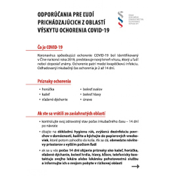 Informácie koronavirus 1